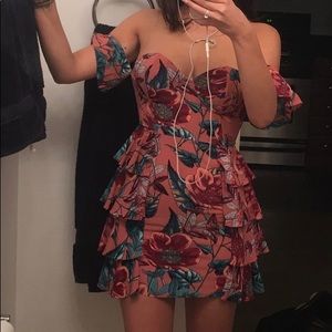 For Love and Lemons Flamenco Floral Mini Dress